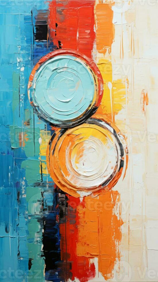 Abstract grunge background. Oil painting on canvas. AI Generated. photo