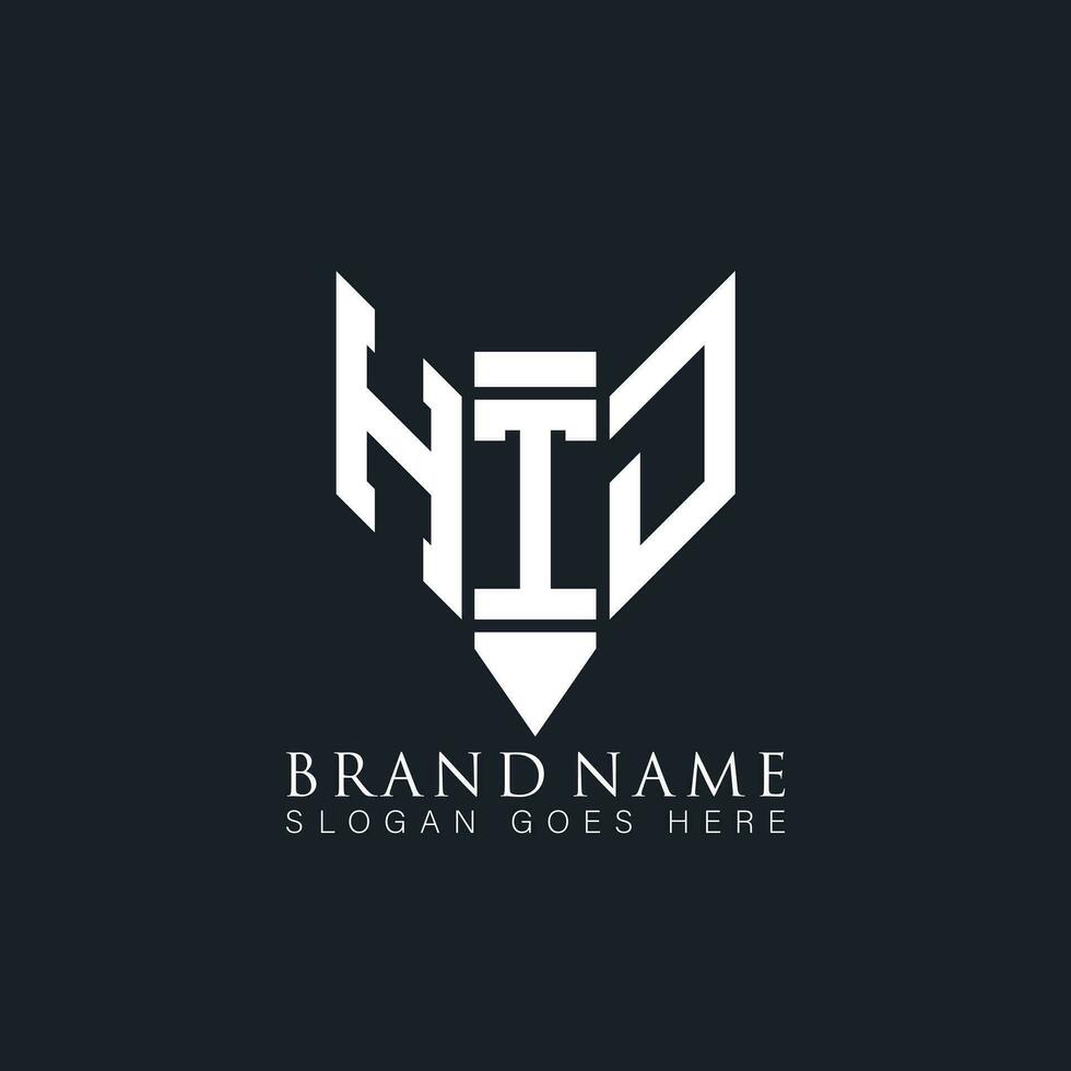 HTD letter logo. HTD creative monogram initials letter logo concept. HTD Unique modern flat abstract vector letter logo design.
