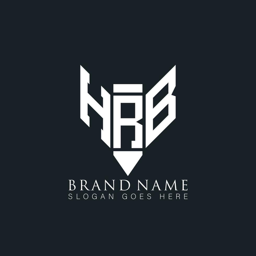 HRB letter logo. HRB creative monogram initials letter logo concept. HRB Unique modern flat abstract vector letter logo design.