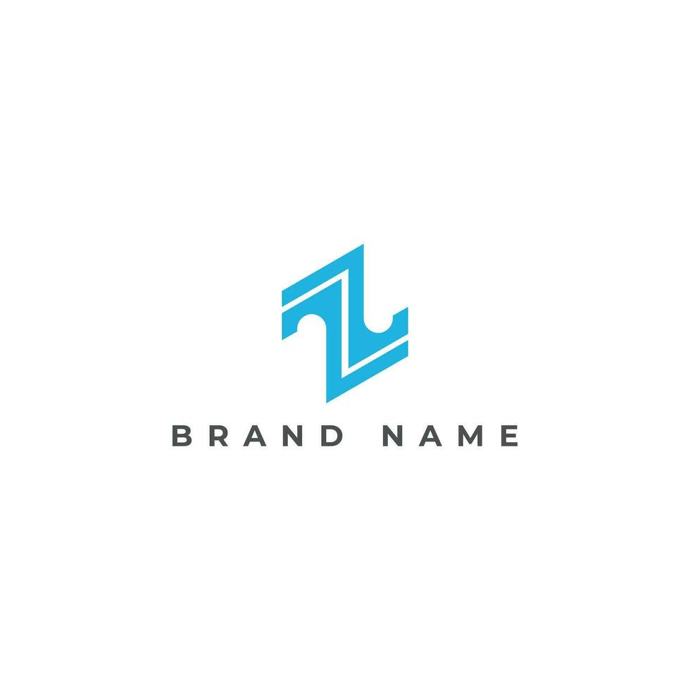 Abstract initial letter Z or ZZ logo in blue color isolated on a white background. Letter Z logo applied for internet and technology company logo design inspiration template vector
