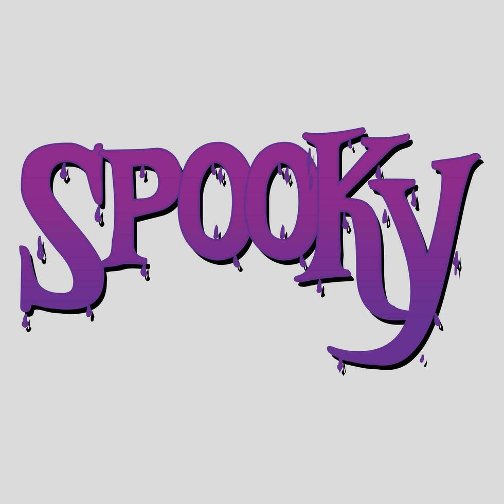 Halloween Spooky Text Vector Illustration