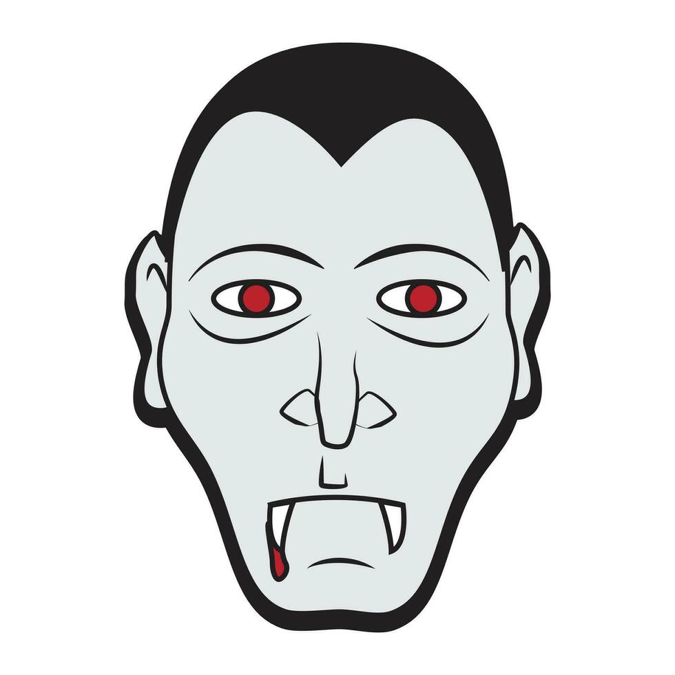 Dracula Cartoon Face Clipart Illustration Image vector