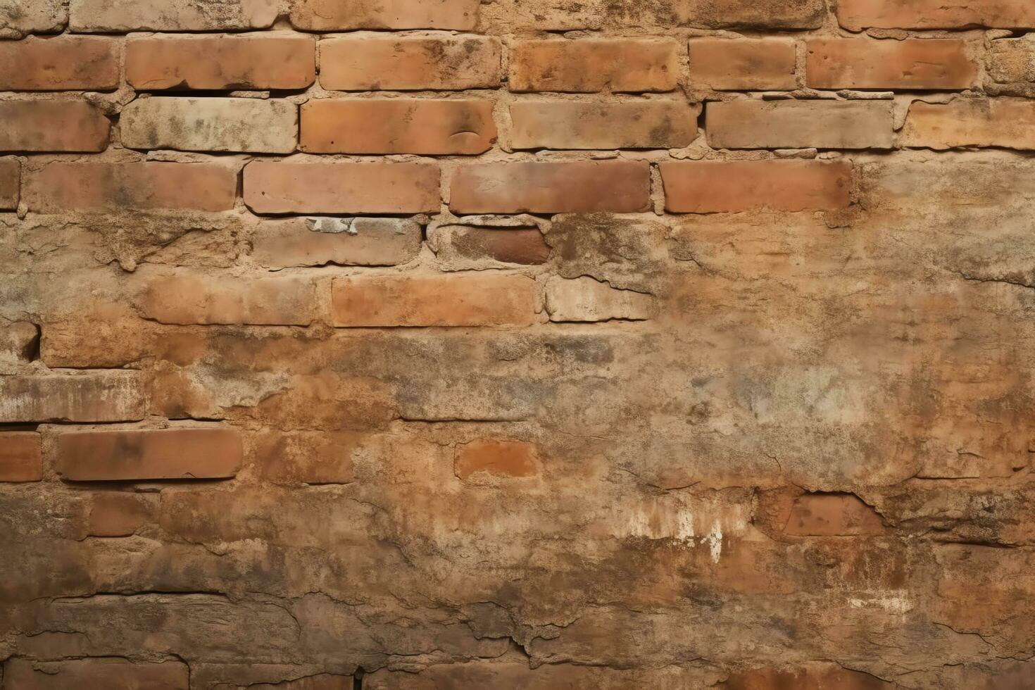 Rustic Earth bricks texture, AI Generated photo