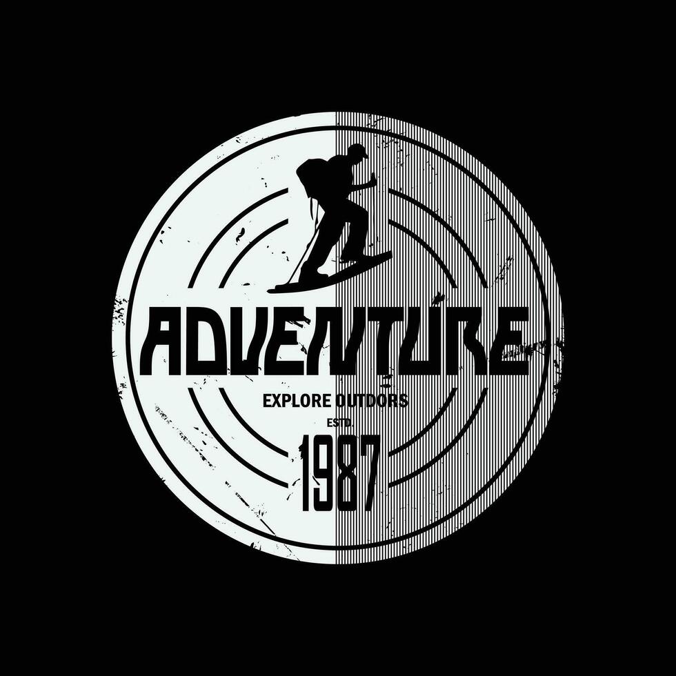 Vector illustration on the theme of Adventure. t-shirt graphics, poster, banner, flyer, print and postcard