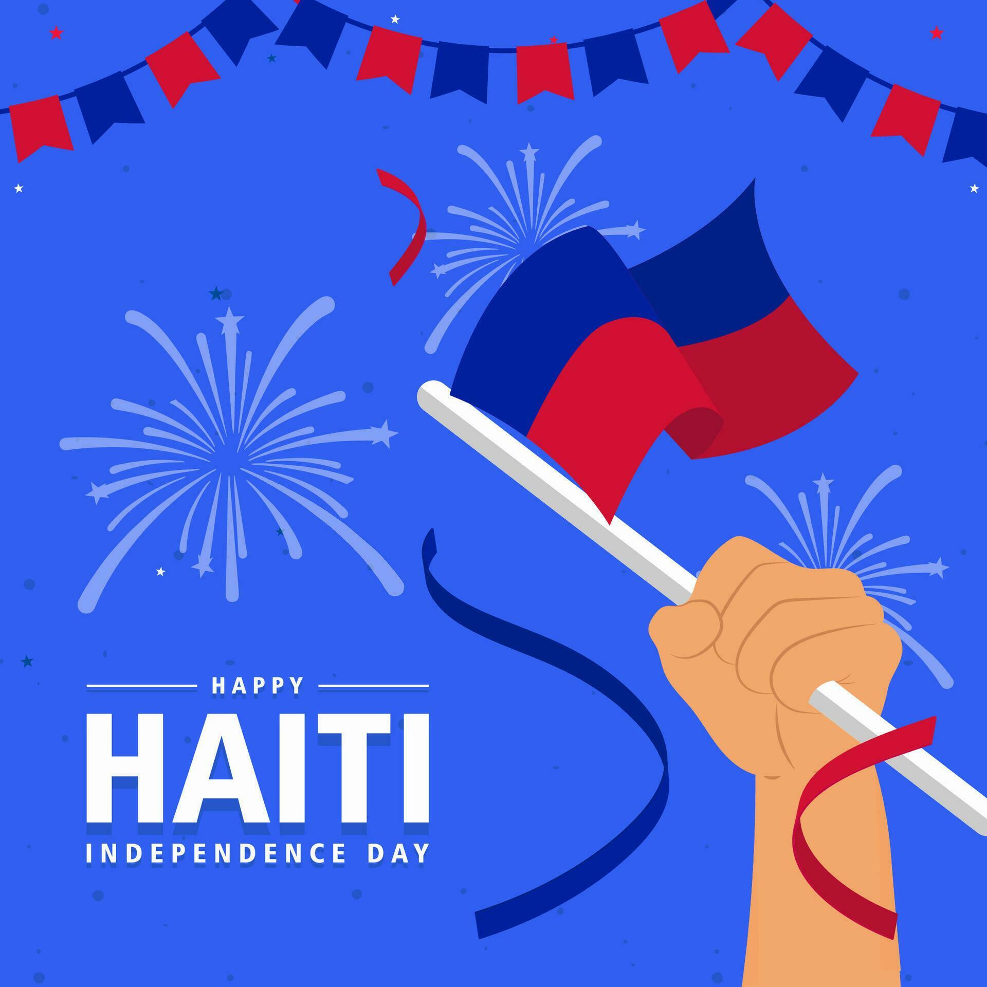 Happy Haiti Independence Day illustration vector background. Vector eps