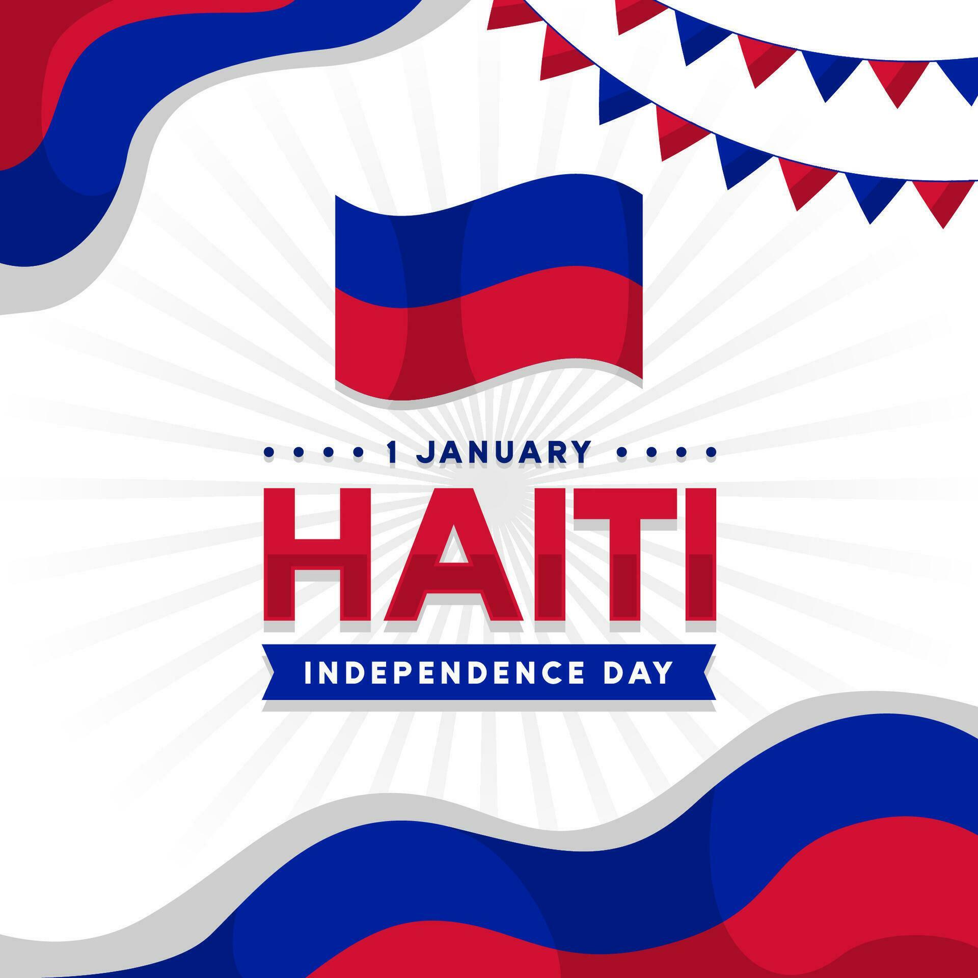 Happy Haiti Independence Day illustration vector background. Vector eps