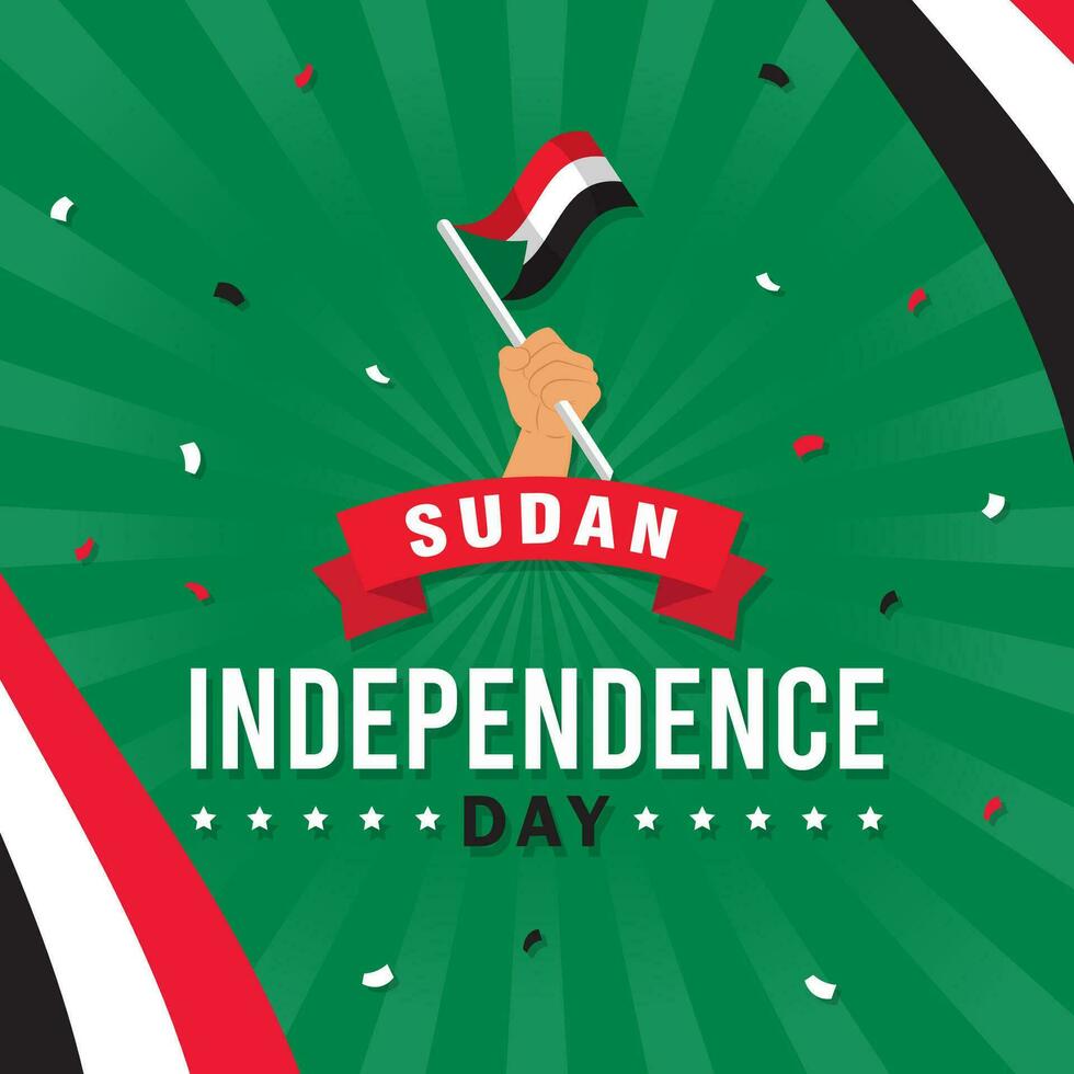 Sudan Independence Day illustration vector background. Vector eps 10