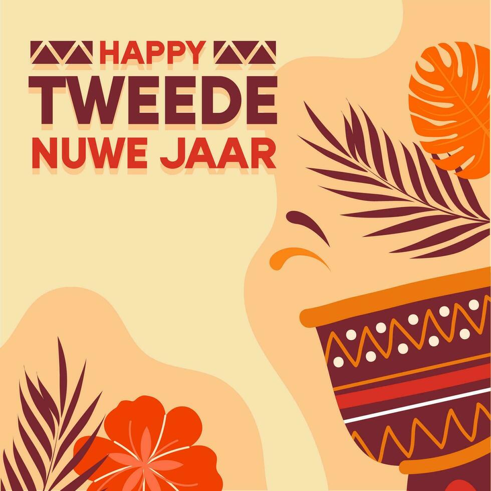 Tweede Nuwe Jaar Day illustration vector background. Vector eps 10
