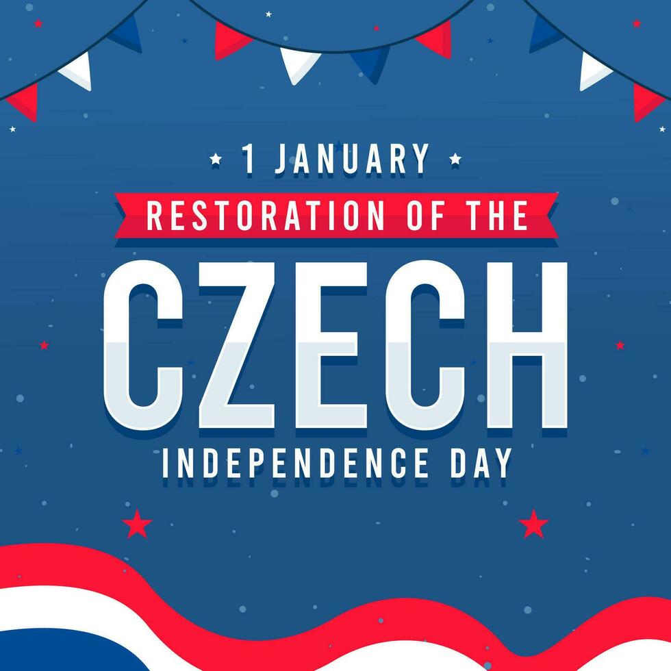 Restoration of the Czech Independence Day illustration vector background. Vector eps 10
