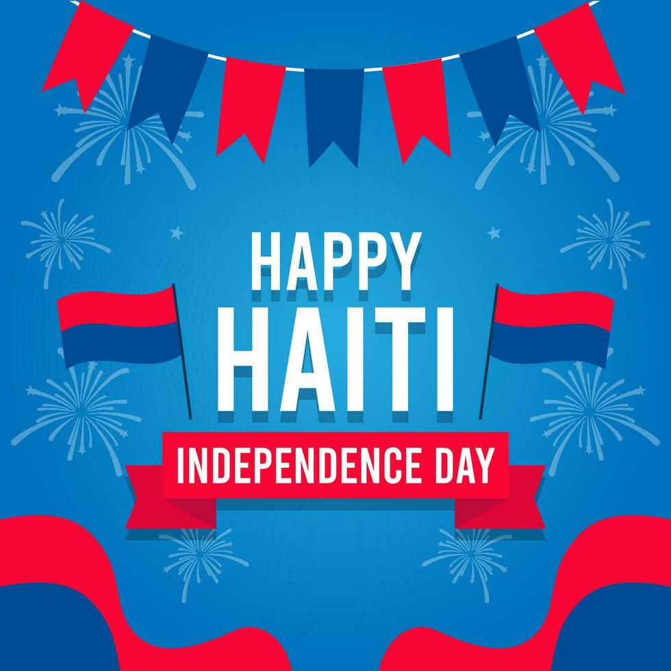 Happy Haiti Independence Day illustration vector background. Vector eps 10