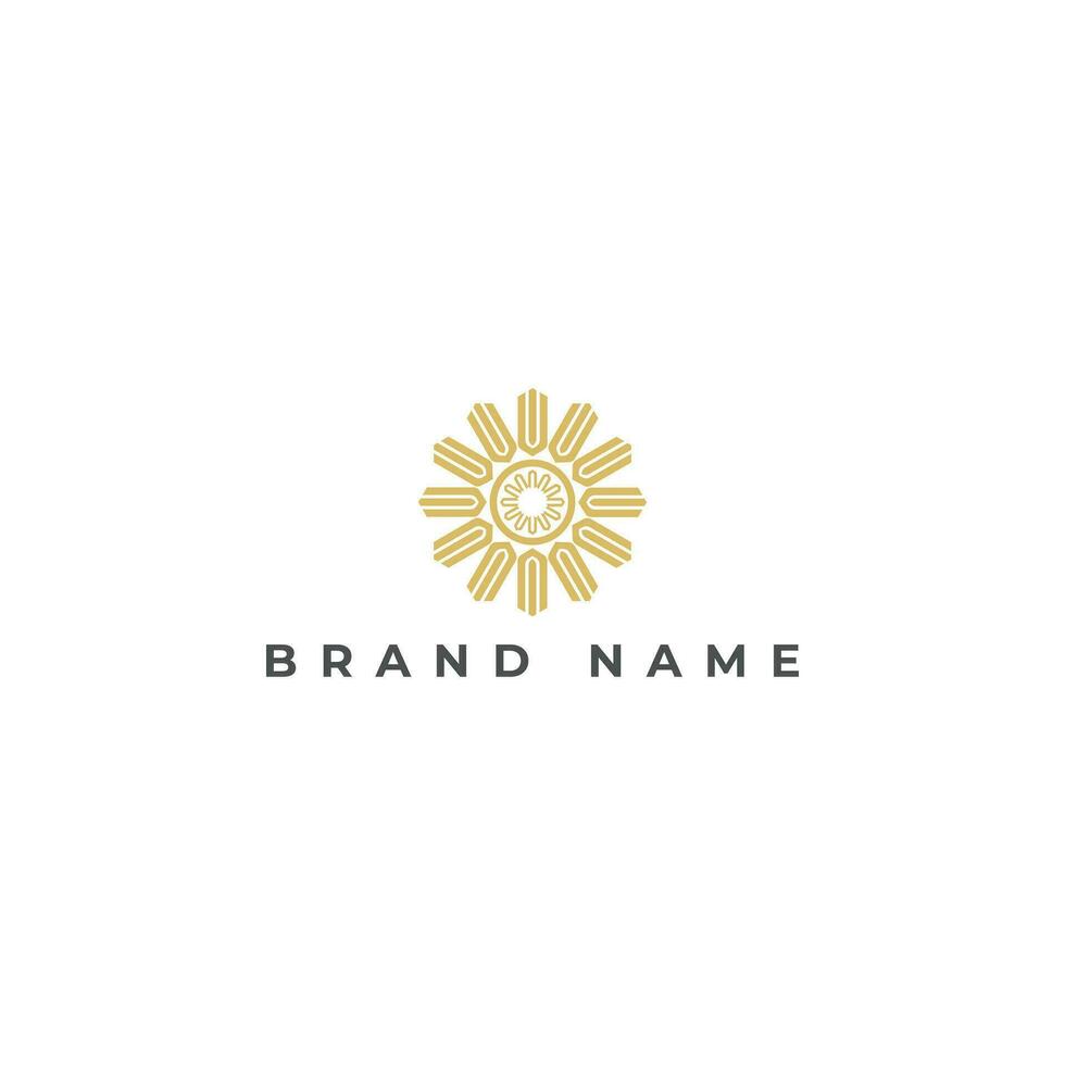Abstract spiral golden shape for business and accounting logo isolated on a white background vector