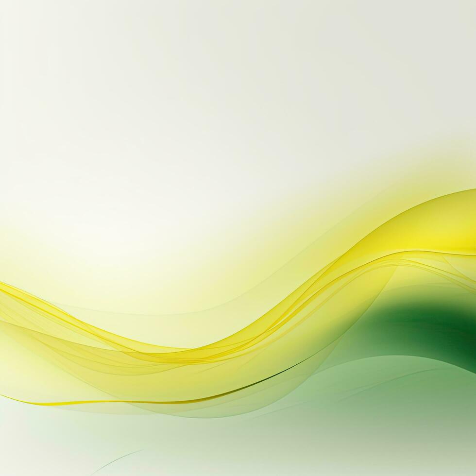 Simple yellow green background, wavy lines, gradient. Generative AI photo
