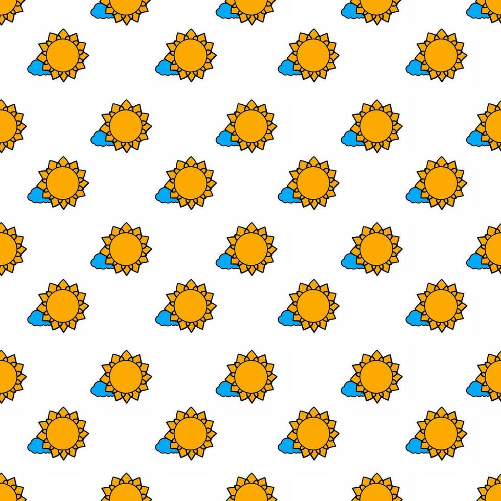 Beautiful seamless sunflower pattern design for decorating, backdrop, fabric, wallpaper and etc. vector