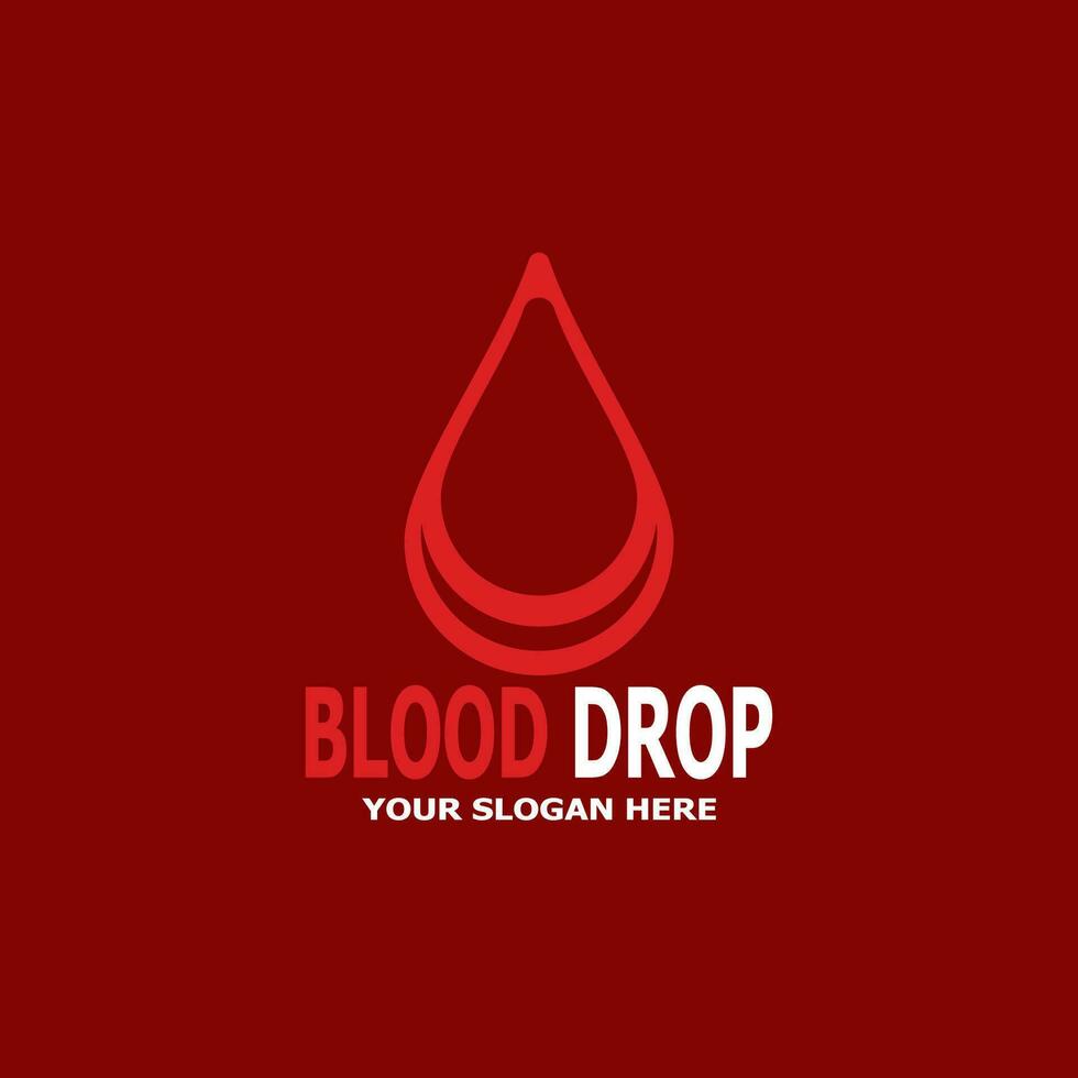 Blood drop health logo vector template