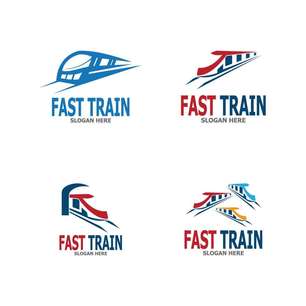 rápido tren icono logo vector modelo