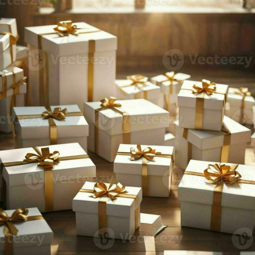 background gift box ,white gift box photo