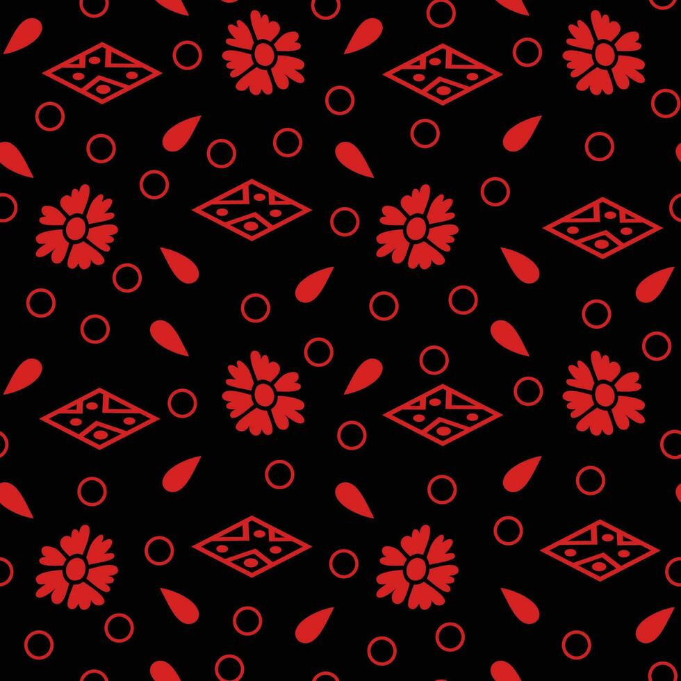 Pretty Abstract floral vector pattern four color textile.eps