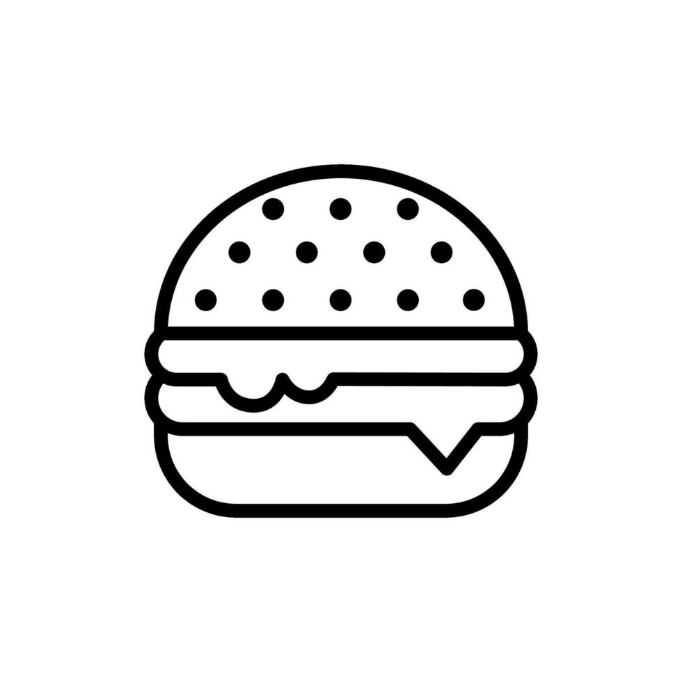 hamburguesa icono aislado en blanco antecedentes. vector