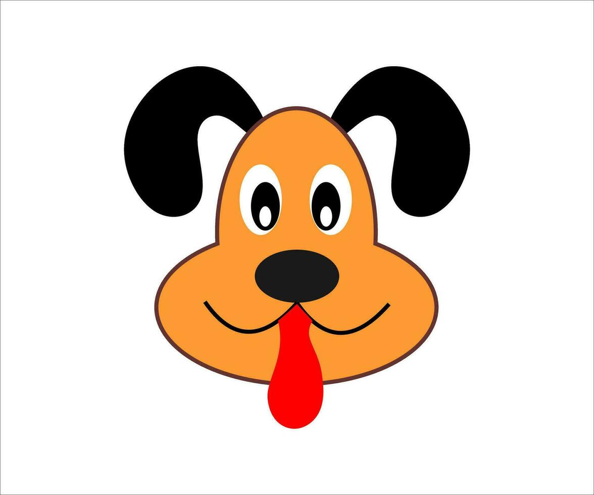 Dog face icon isolated on white background vector