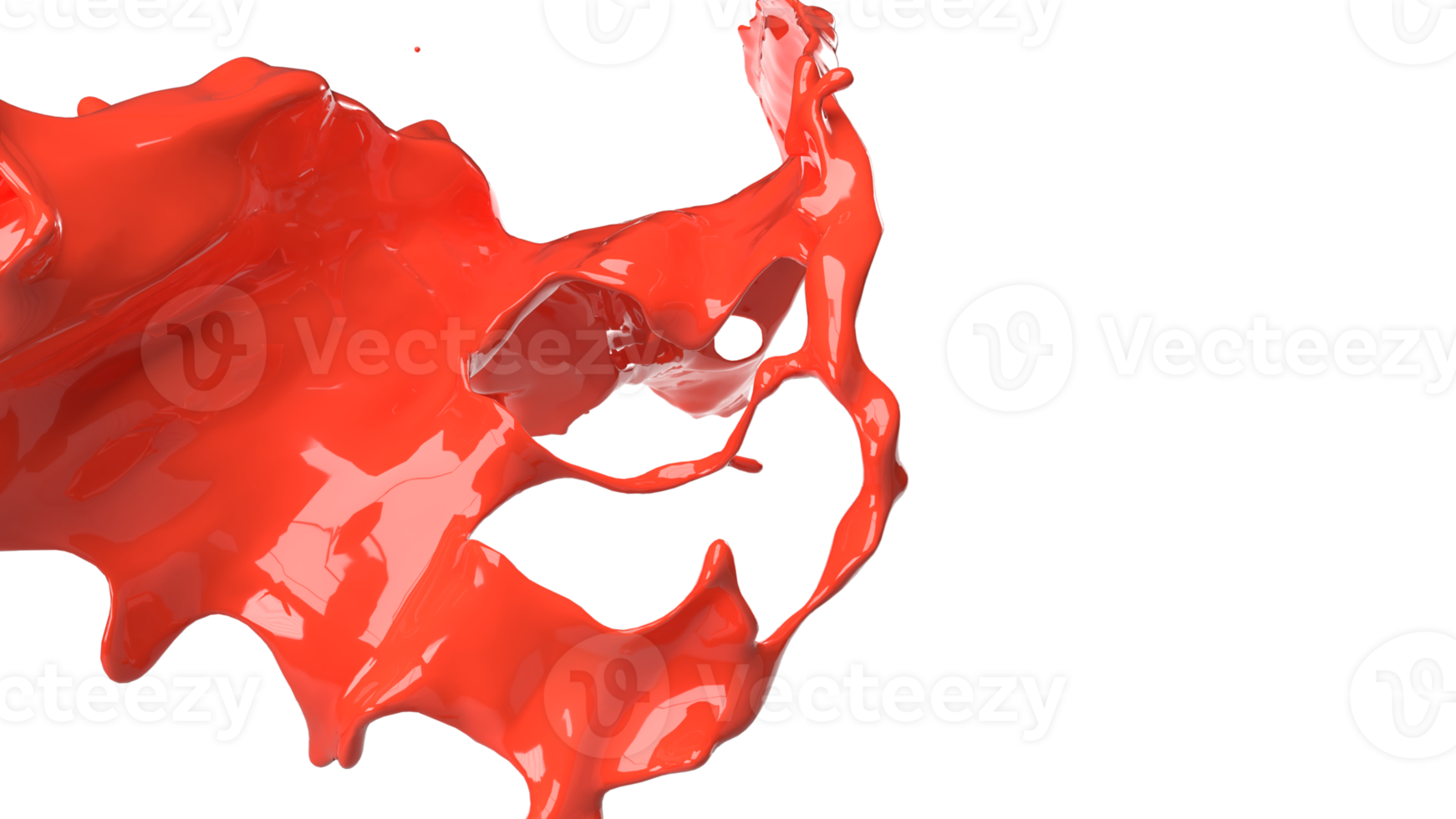 The Blood splash  png image 3d rendering