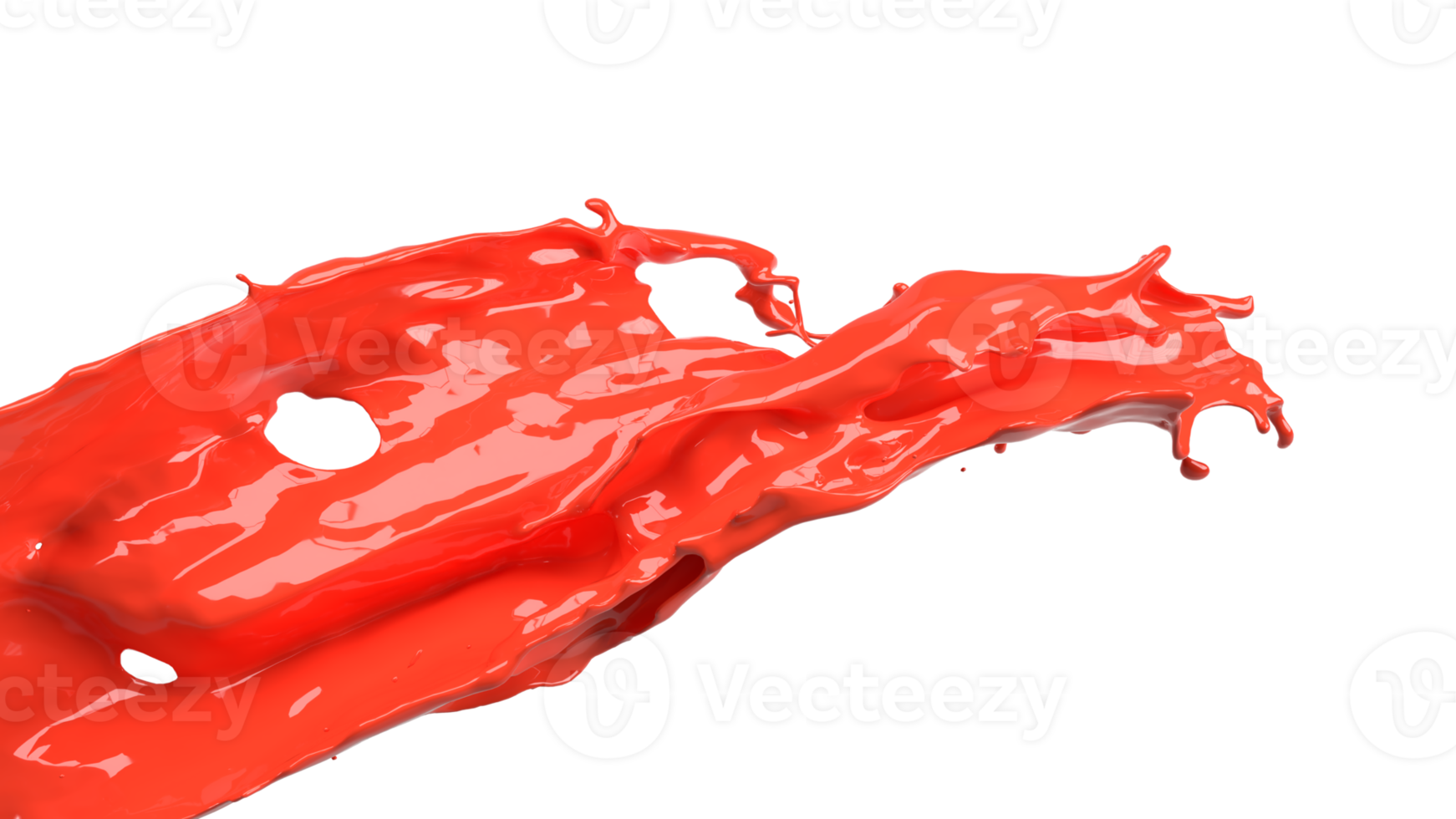 The Blood splash  png image 3d rendering