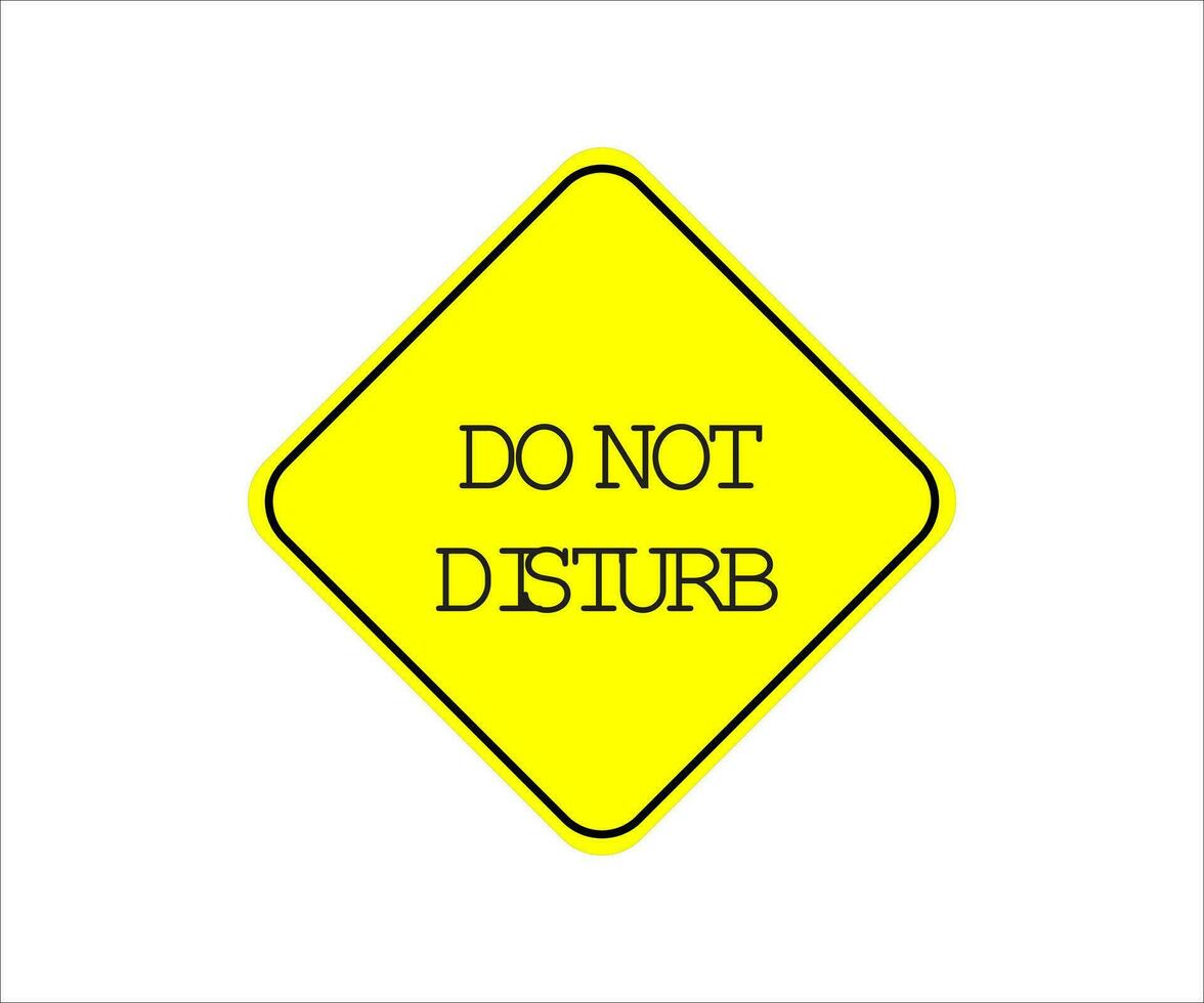 Do Not Disturb Sign Vector