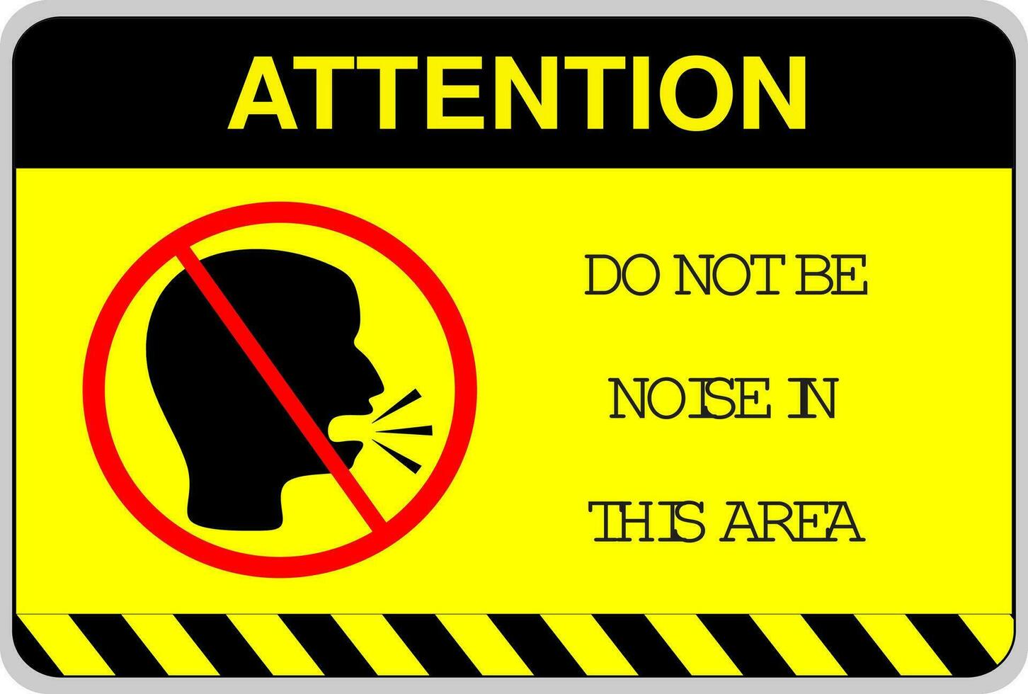 Do Not Make Noise Sign Vector