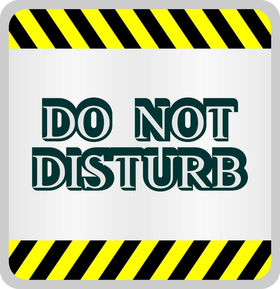 Do Not Disturb Sign Vector