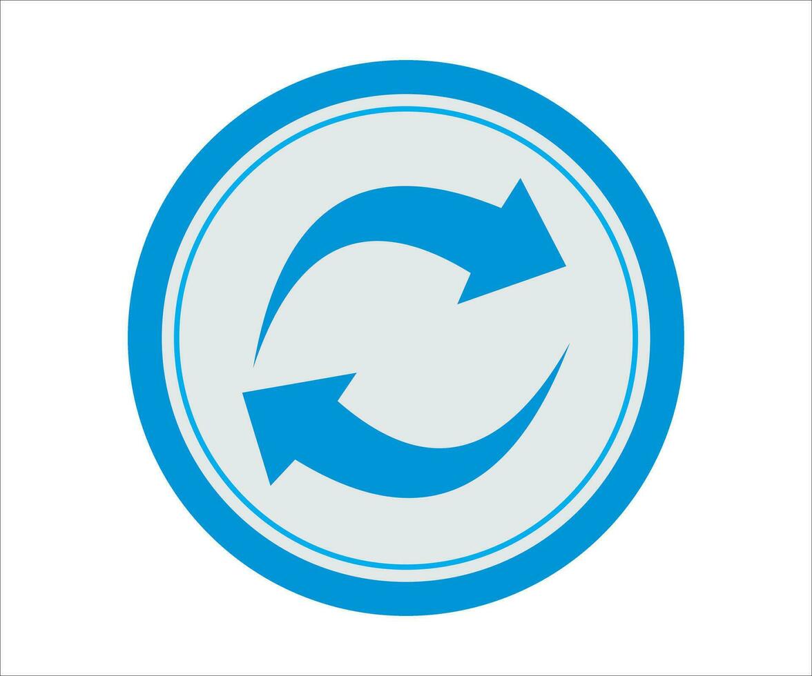 icon of two arrows in a circle vector