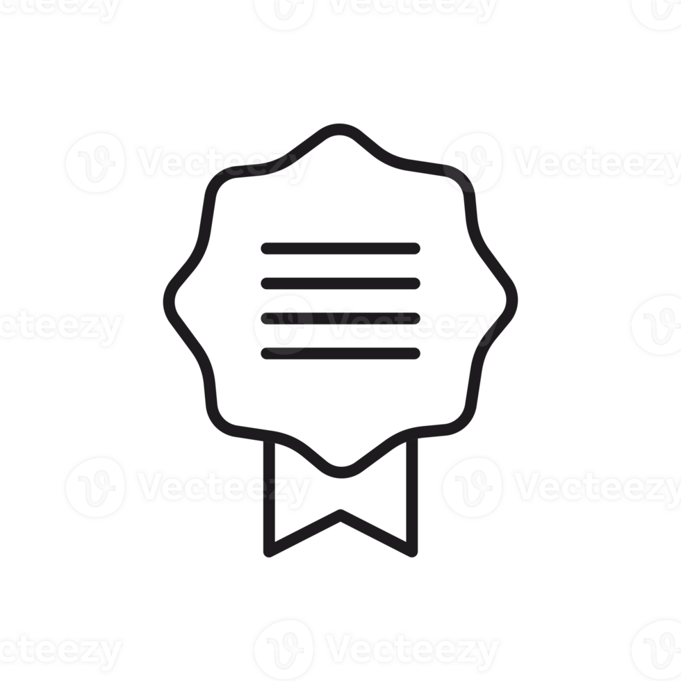 Vector badge with ribbon icon png