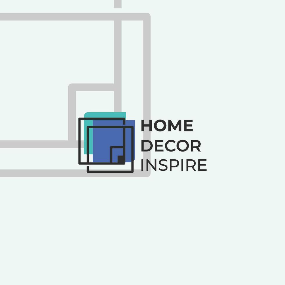 Home decor logo icon design, interior logo image line simple design. vector