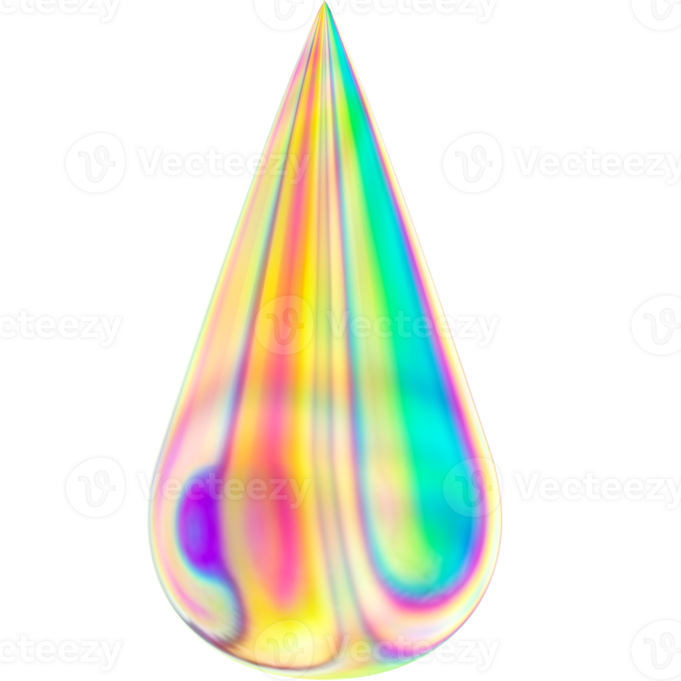 Abstract Geometric Holographic 3D Shape png