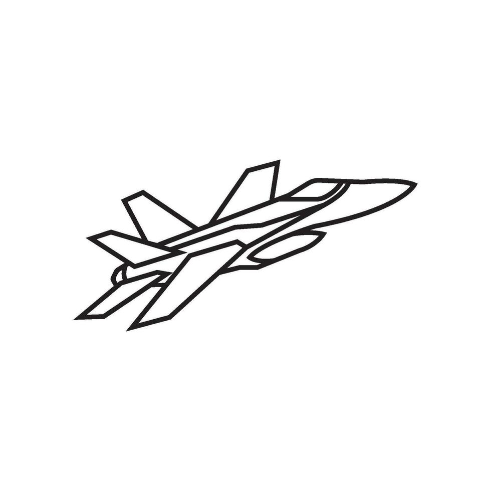 fighter jet icon vector illustration logo design