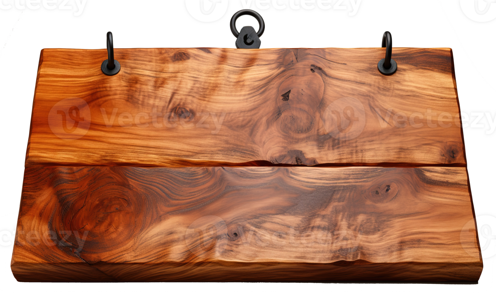 Close-Up of an Empty Brown Wooden Sign, Isolated on a Clear Transparent Background, Vintage Charm and Rustic Elegance Wood Sign, Ai generative png