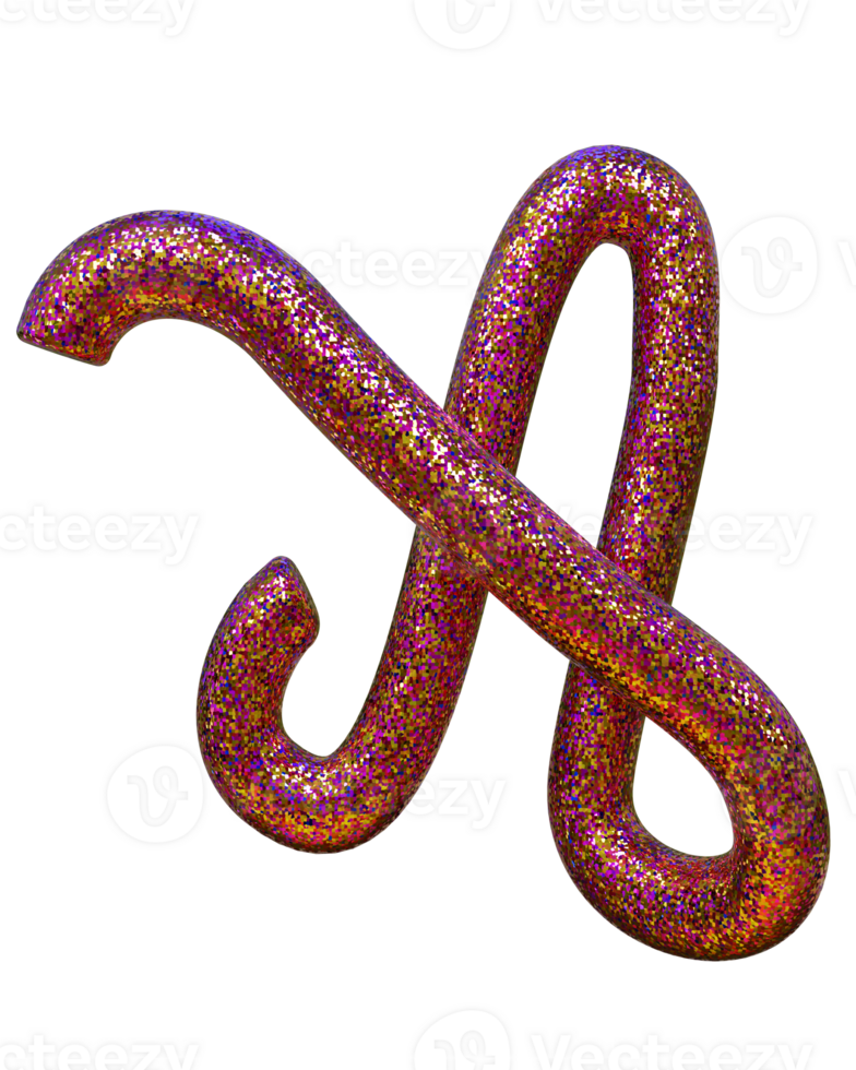 glitter style letter A. png