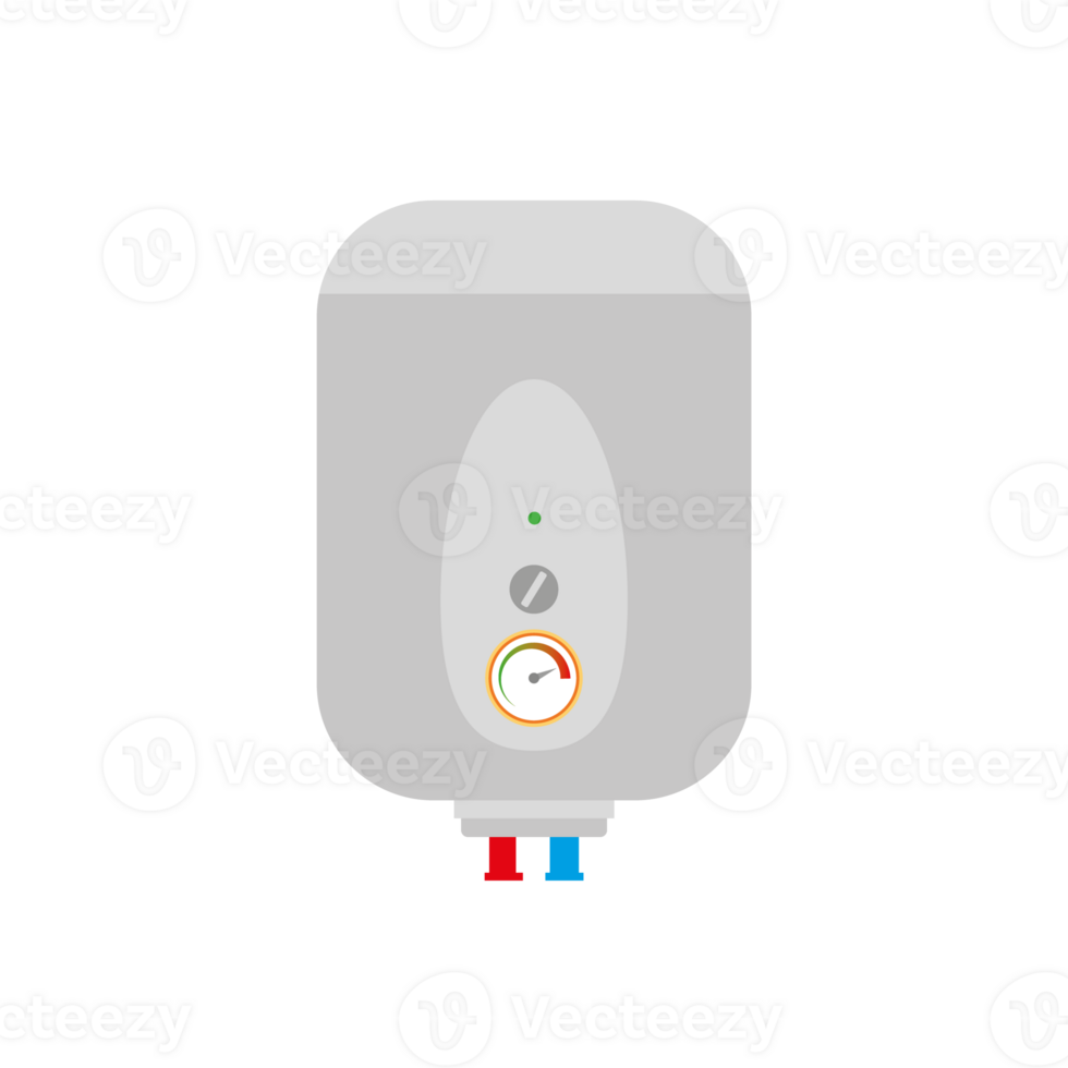 Vector water boiler heater isolated on white. Boiler apparatus. Domestic boil burner device png