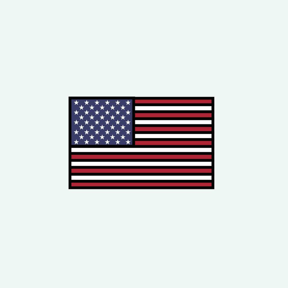 America flag icon vector