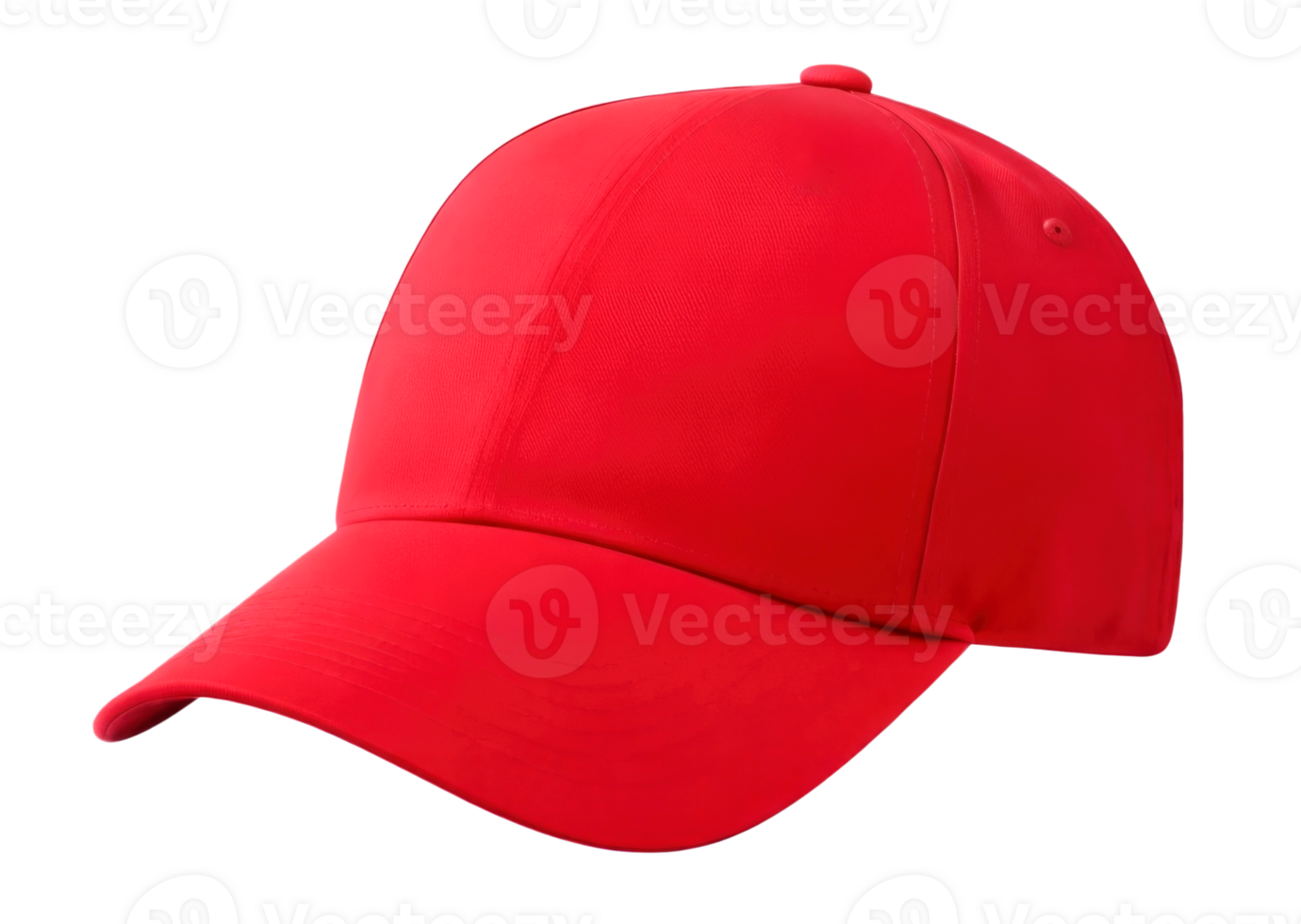 Red baseball cap mockup. AI Generative png