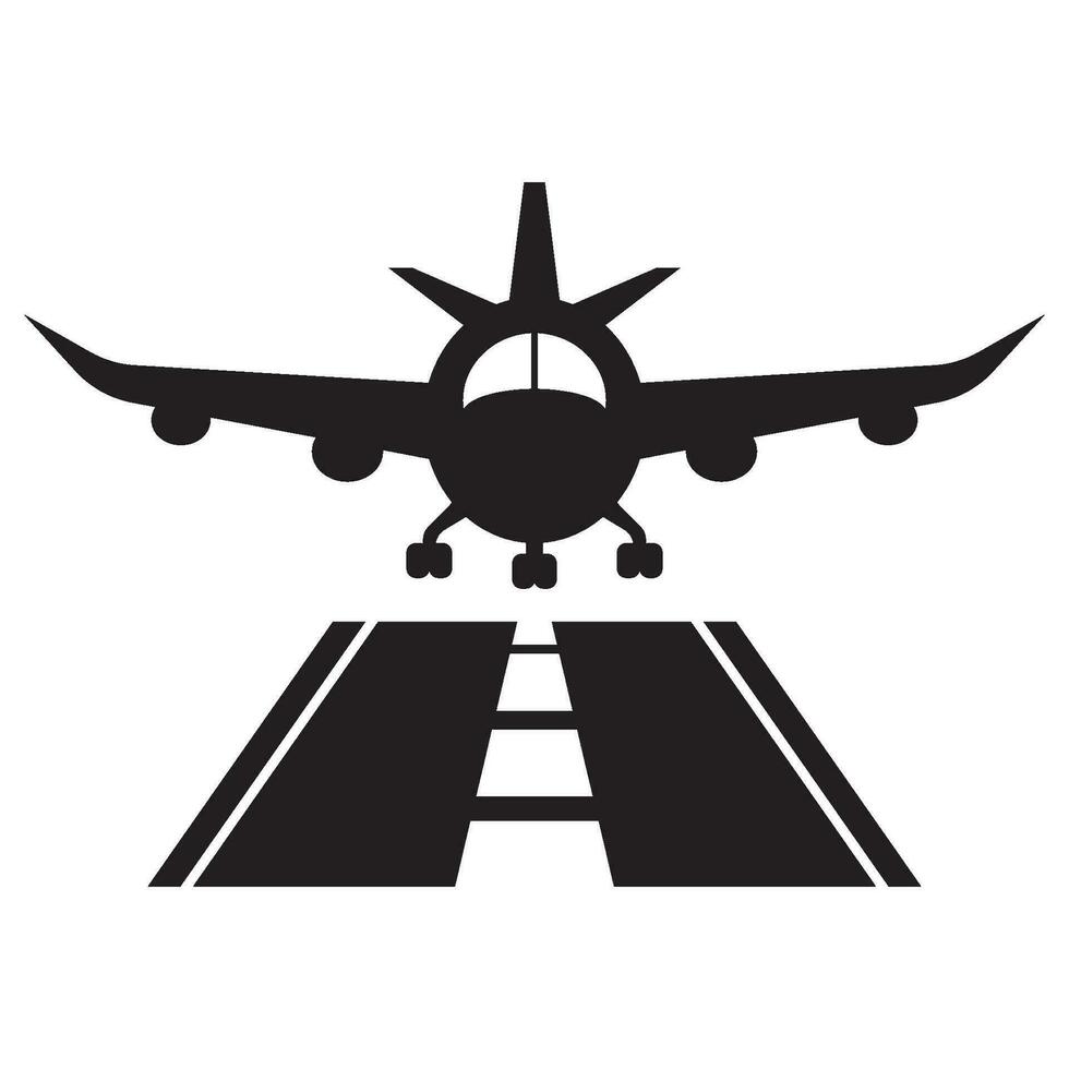 Airport icon logo vector design template illustration