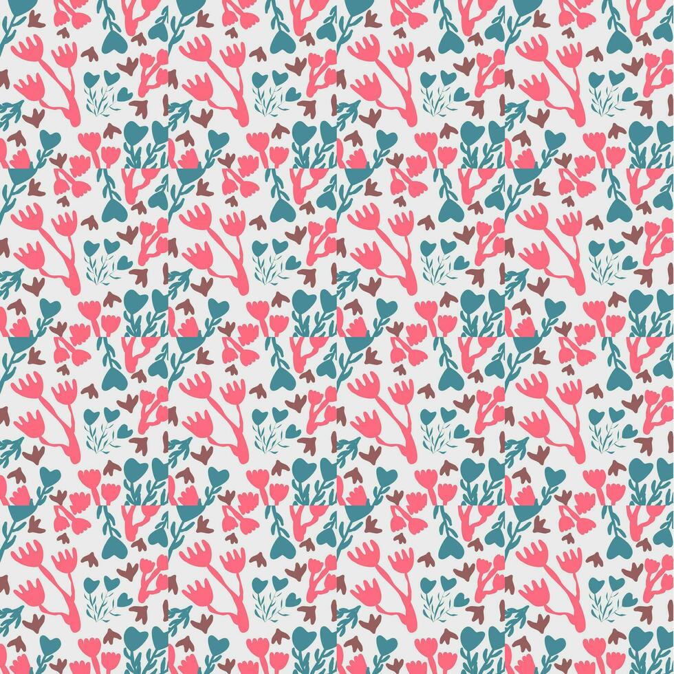 Hand drawn abstract floral pastel pattern. floral style, Aztec style flower background design for wallpaper, card, template, print, vector, illustration, minimal abstract vector