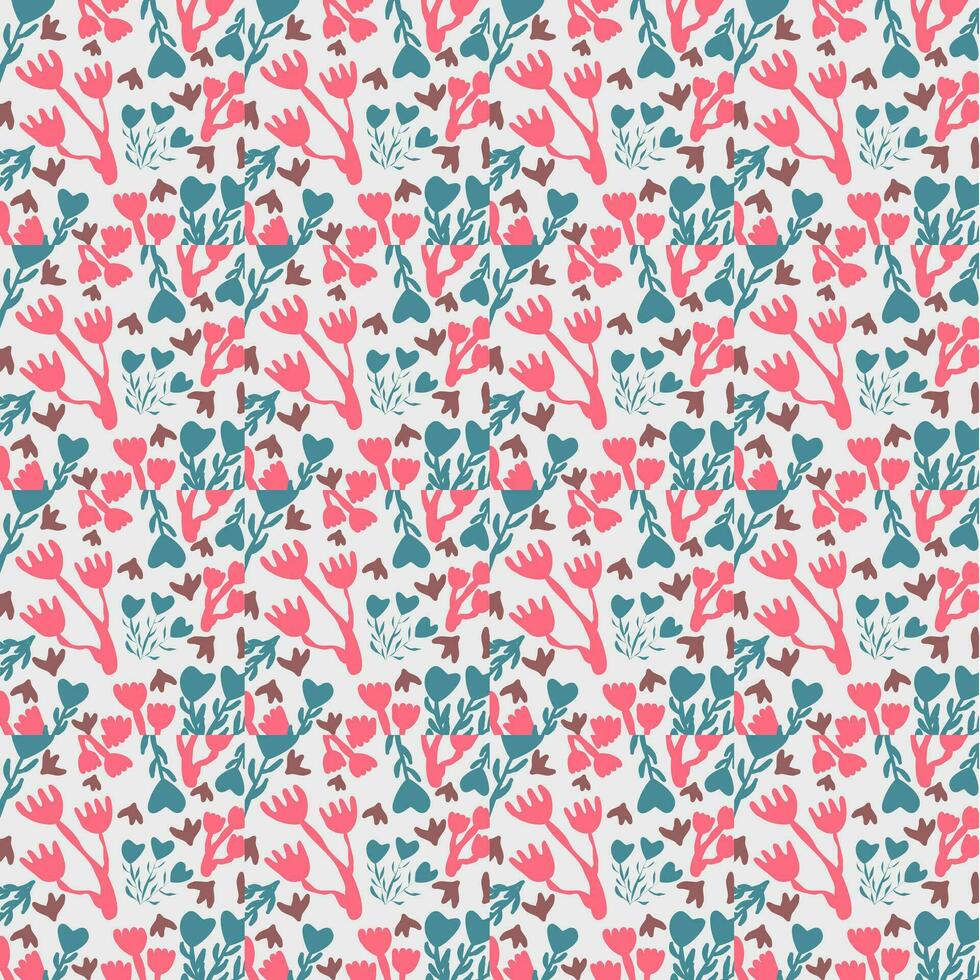 Hand drawn abstract floral pastel pattern. floral style, Aztec style flower background design for wallpaper, card, template, print, vector, illustration, minimal abstract vector