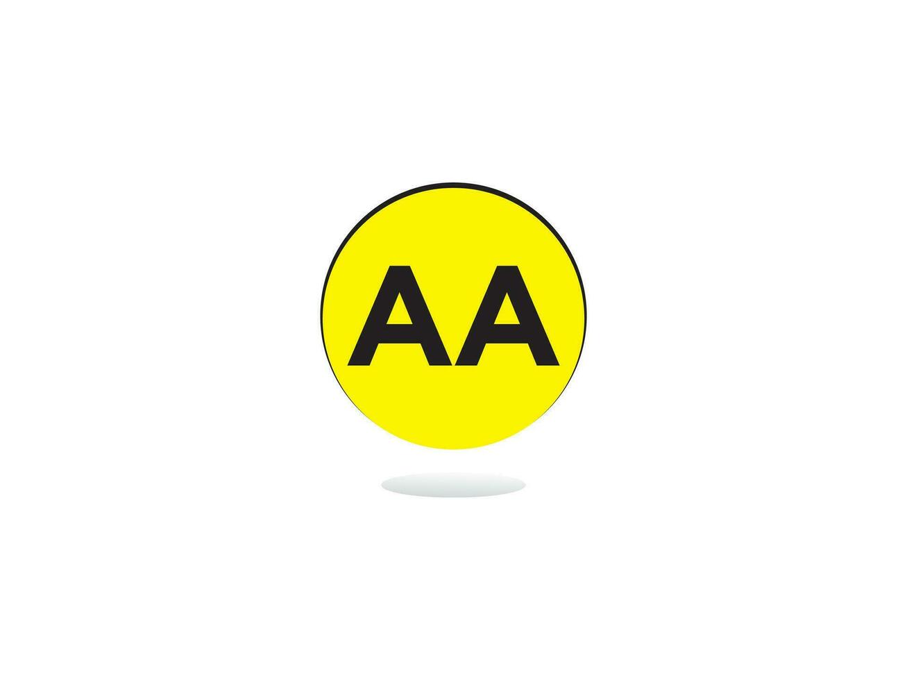 Unique Aa Logo Icon, Monogram AA Circle Logo Letter Vector Art