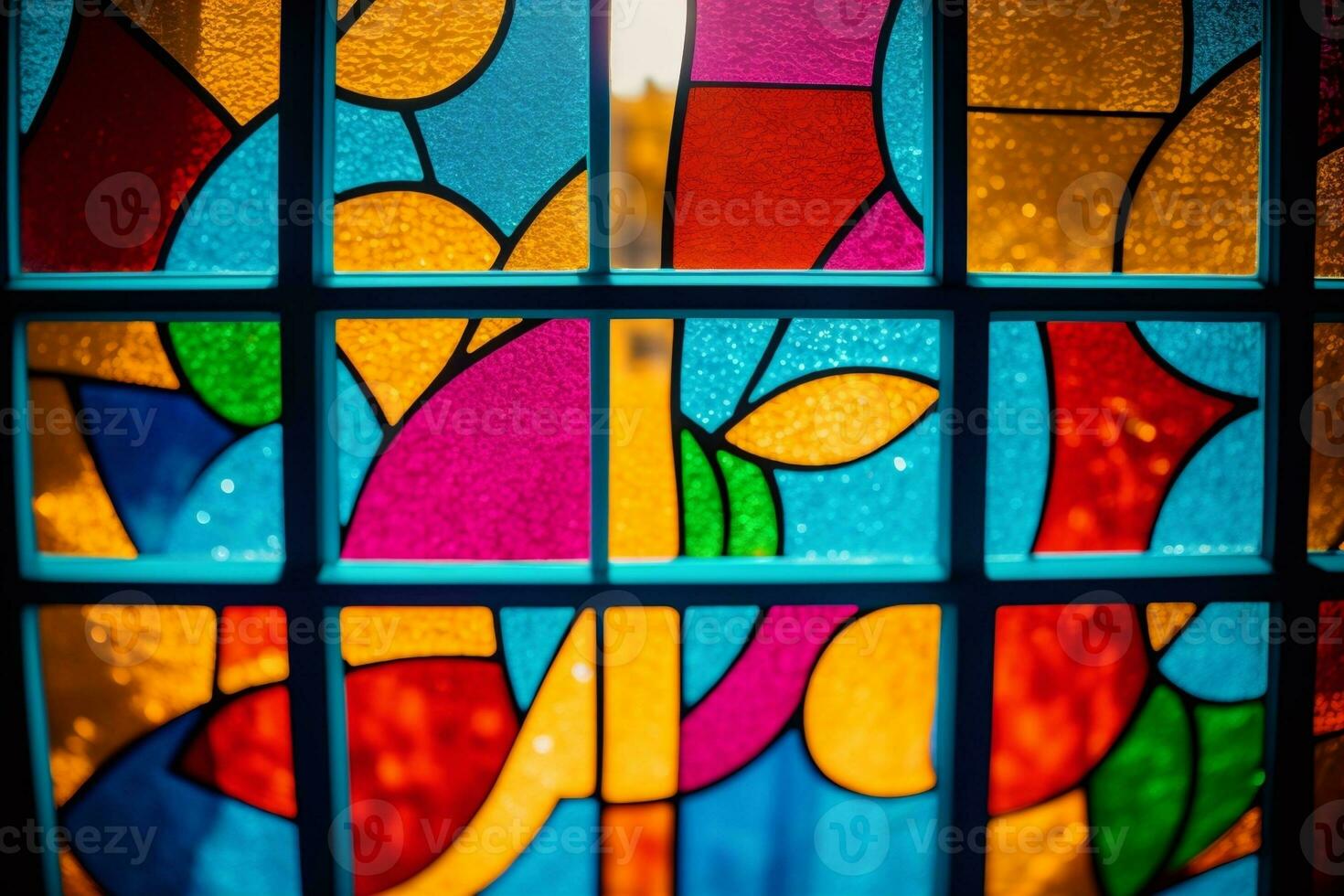 Window Clings and Decals Transforming Your Windows into Works of Art. AI Generated. photo