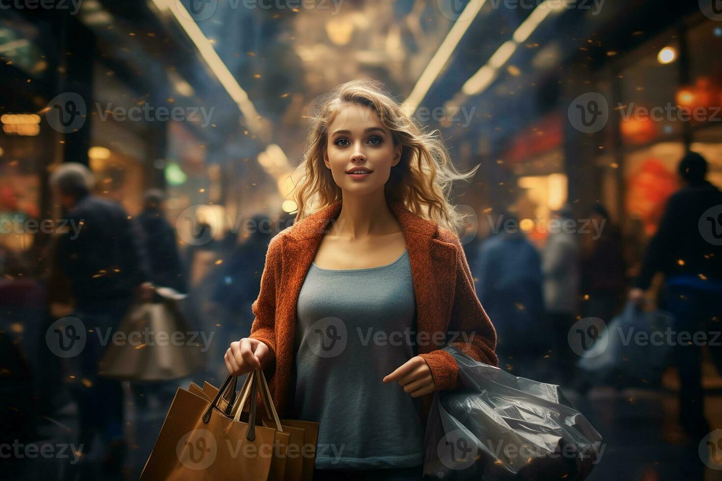 Ai generated black friday shopping discounts and sale time event photo