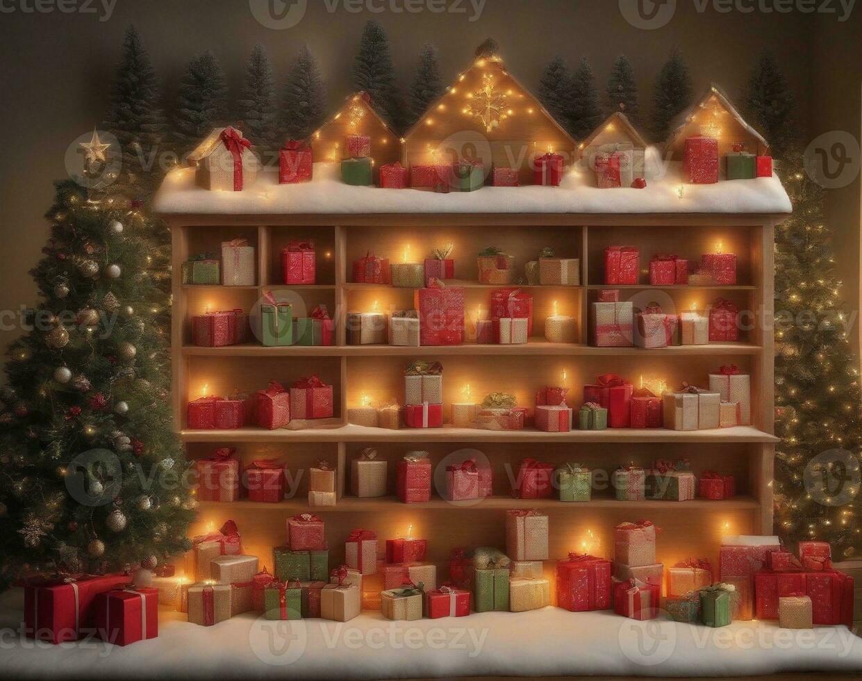 Joyful Countdown with Advent Calendars. AI Generated. photo