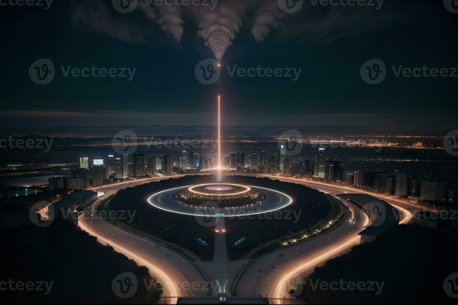 Futuristic Cloud Computing Service Digital Vision s Visionary Creation. AI Generated. photo