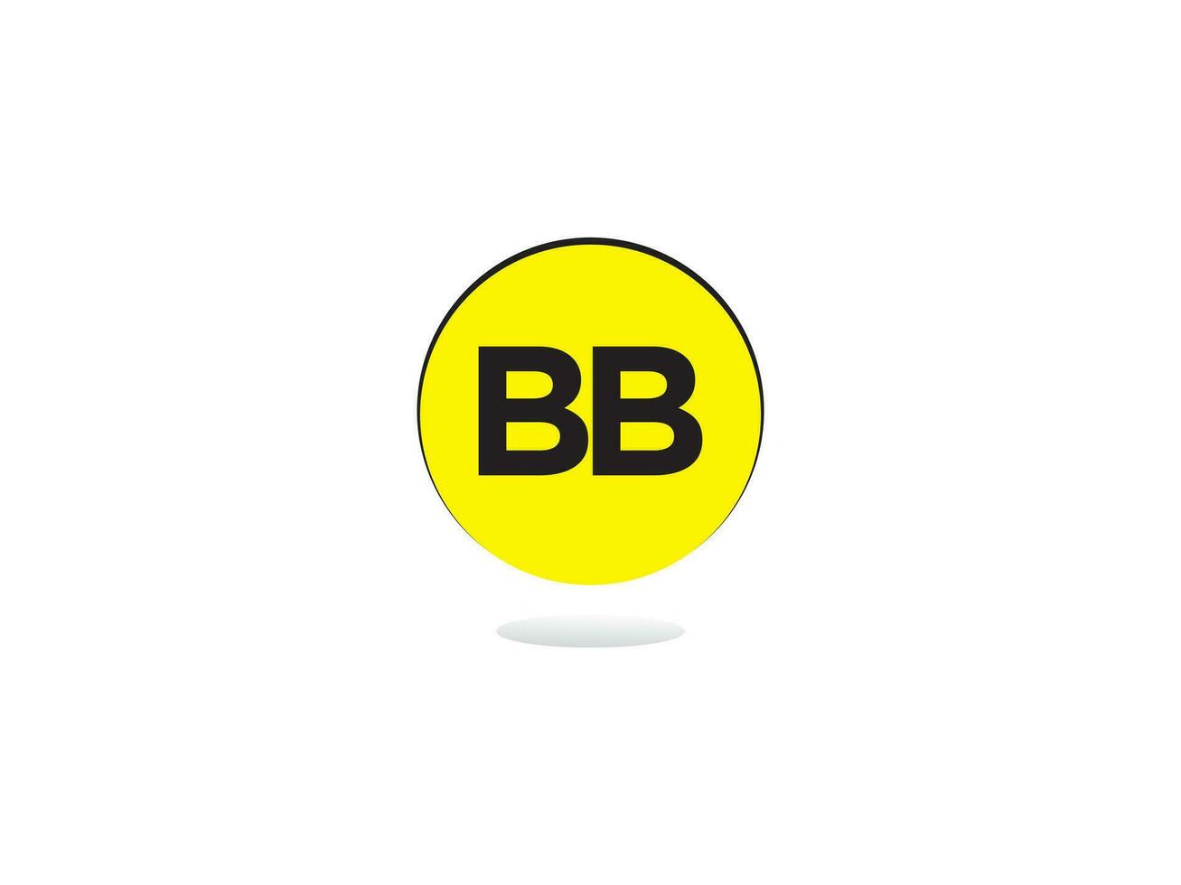 Minimalist Bb Letter Logo, Colorful BB Business Logo Icon Vector Art