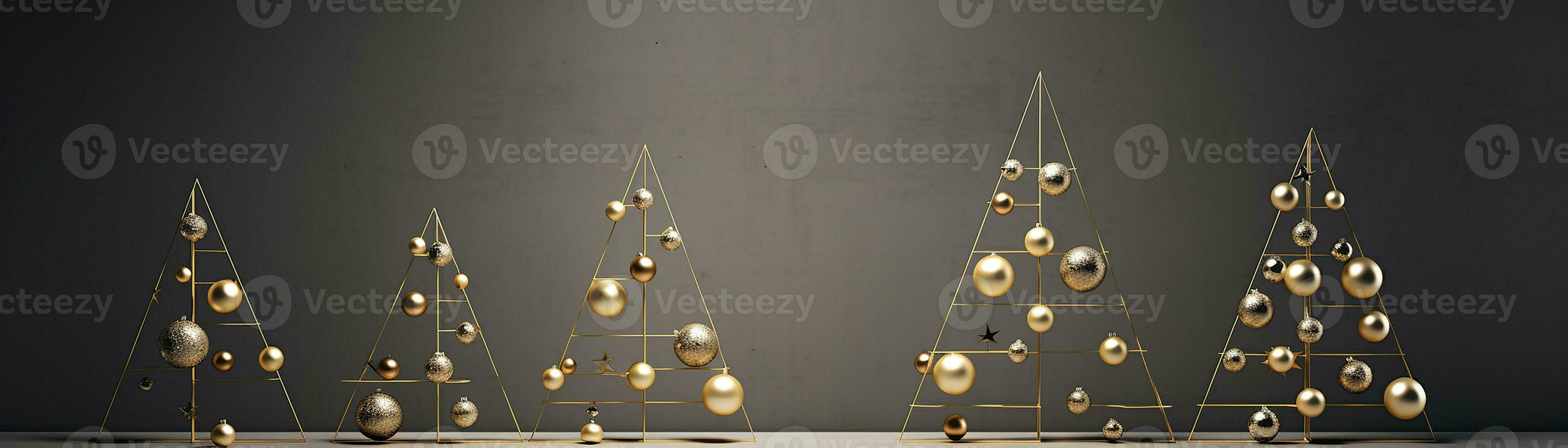 Ai generated Image of christmas celebration tree in modern and classical design in the street and nature and interior photo