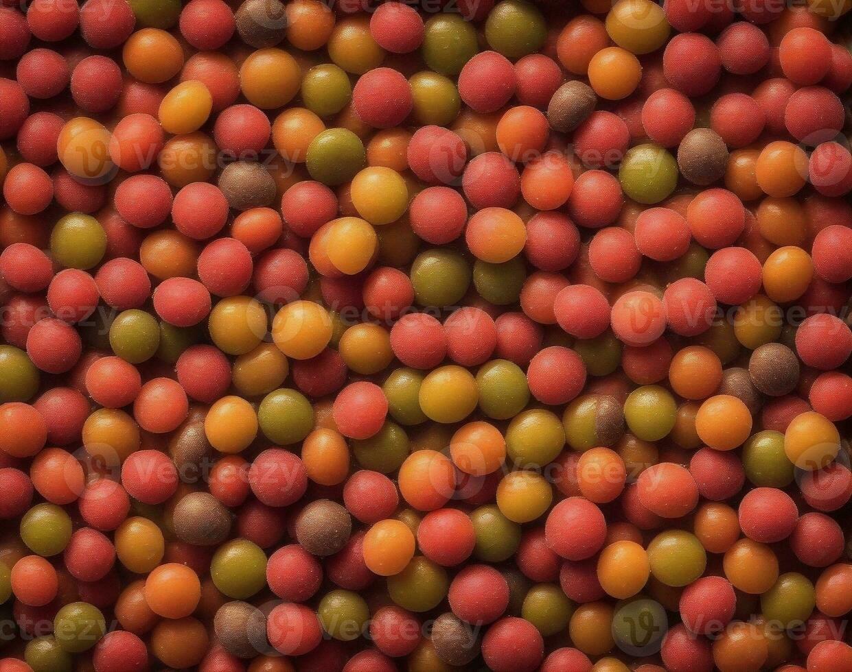 Colorful Reindeer Food A Top Down Perspective. AI Generated. photo