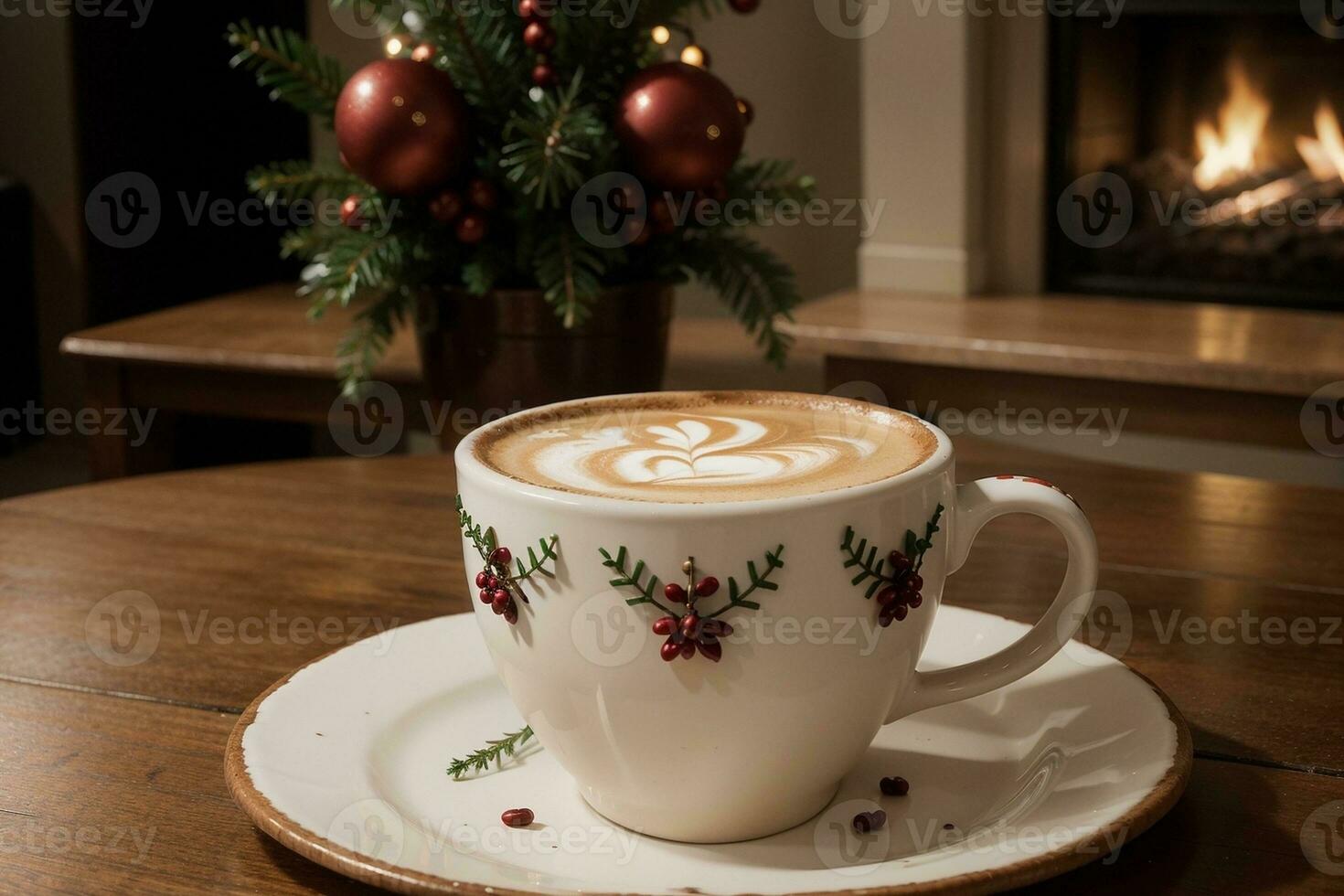 experiencia el alegre fiesta espíritu con decorado café tazas. ai generado. foto